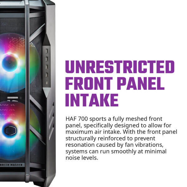 Cooler Master HAF 700 Titanium Grey ARGB E-ATX Full Tower Case
